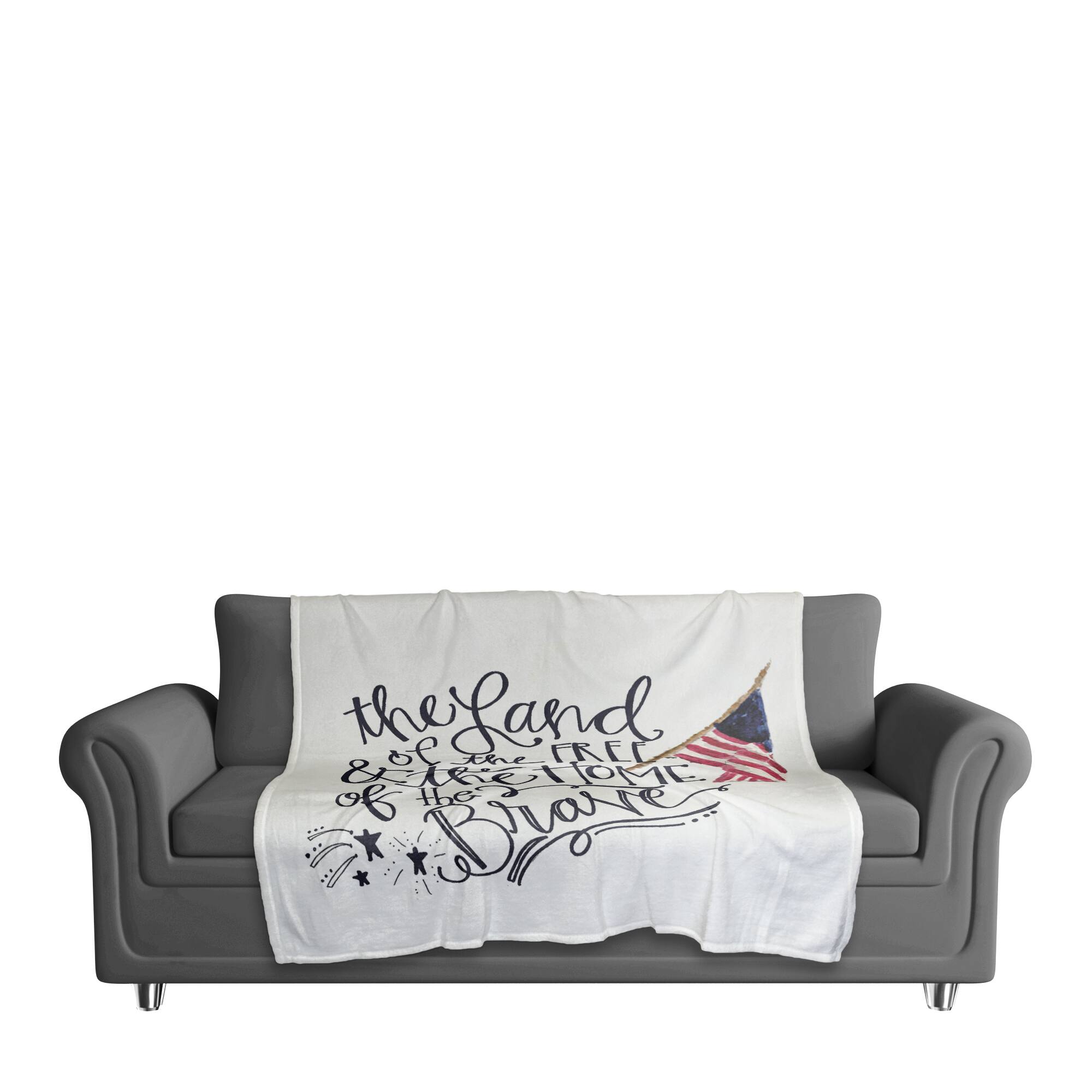 Land of the Free Coral Fleece Blanket